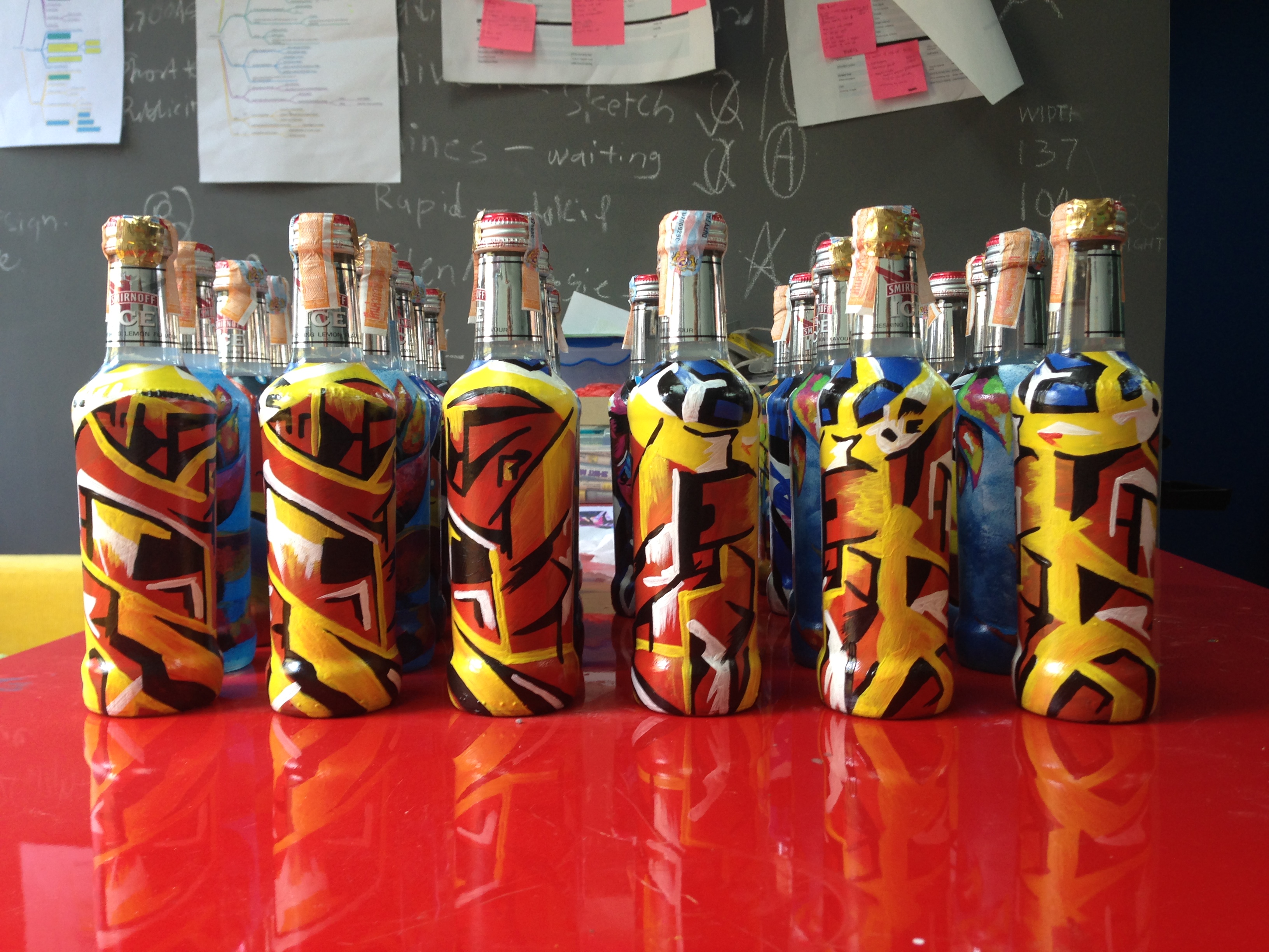 Art Misfits Painted bottles for Smirnoff 3