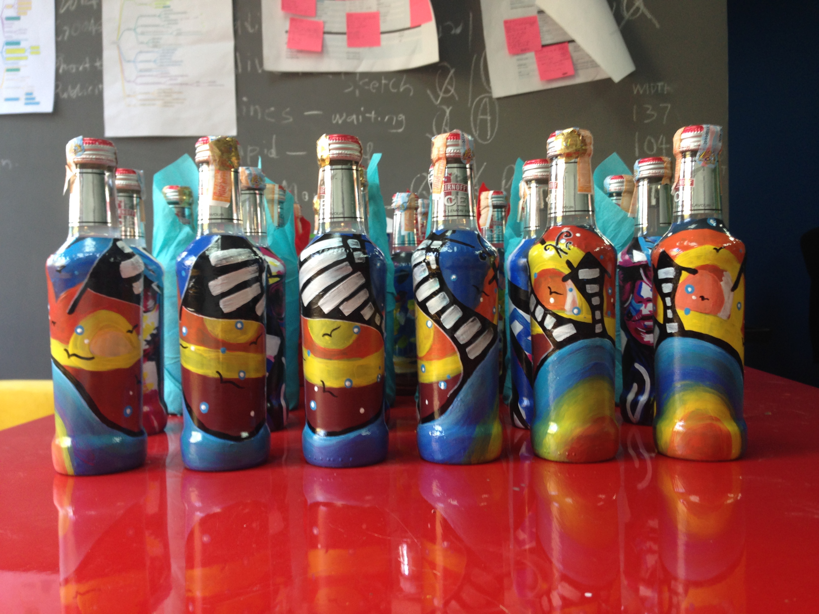 Art Misfits Painted bottles for Smirnoff 5