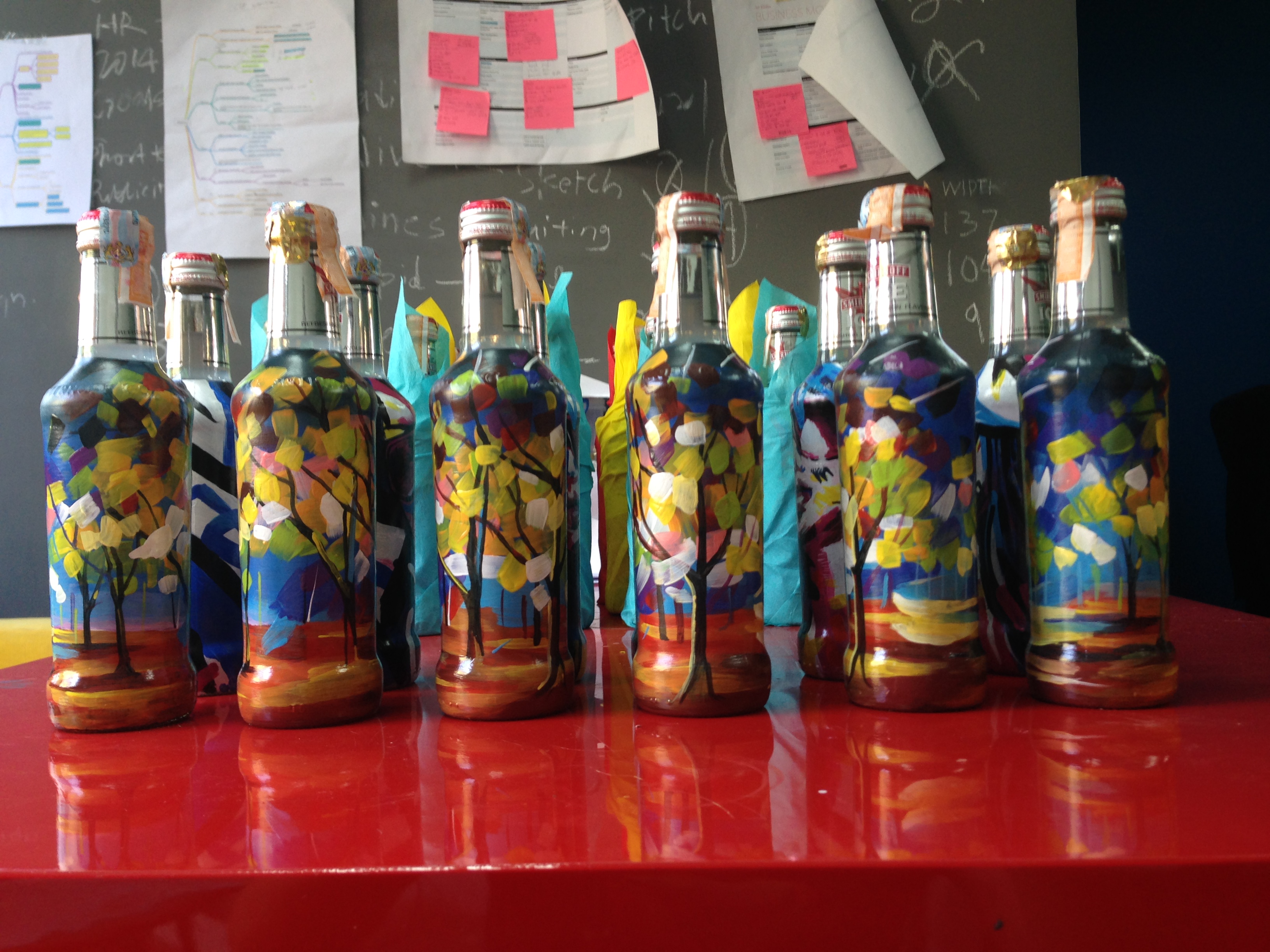 Art Misfits Painted bottles for Smirnoff 7