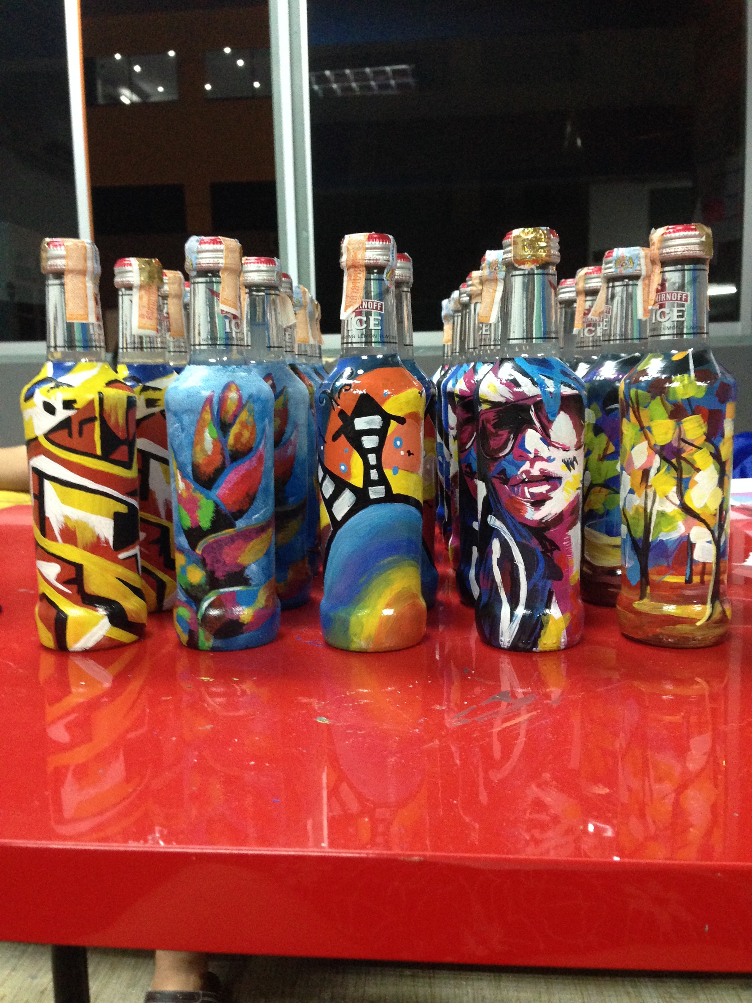 Art Misfits Painted bottles for Smirnoff 2